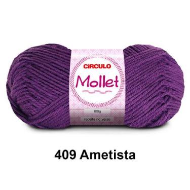 Imagem de Lã Fio Mollet Círculo 100g 200m Novelo - Tricô e Crochê 1/2, 409 - Ame