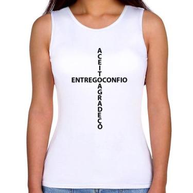 Imagem de Regata Feminina Entrego, Confio, Aceito, Agradeço - Foca na Moda, Bran