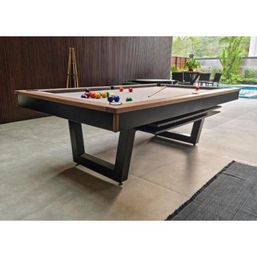 Imagem de Mesa de Sinuca/Bilhar com Tampo de Jantar - 2,53x1,40 - Nelson Bilhare