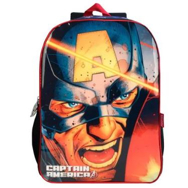 Imagem de Mochila Escolar De Costas Infantil Juvenil Marvel Vingadores Do Capitã