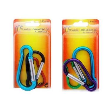 Imagem de Chaveiro De Aluminio Color 3 Pçs  - Monaliza