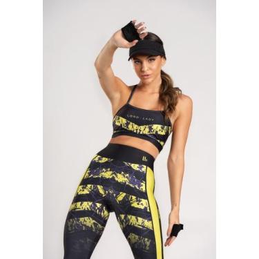 Imagem de Top Shape Press Nadador Preto com Amarelo Neon - LORD LADY, G