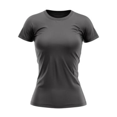 Imagem de Camiseta Babylook Feminina Lisa DryFit Uv Termica Verão - Fantasia Bra