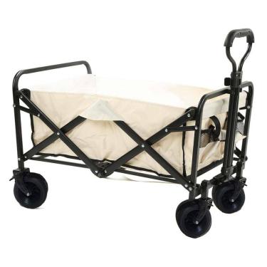 Imagem de Carrinho Vagao Utilitario Roda Grande Carga Dobravel Resistente Caçamba Grande Capacida...
