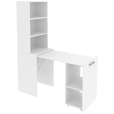Imagem de Armario Escrivaninha Multiuso Retratil 5 nicho ME4171 Branco Tecno Mob