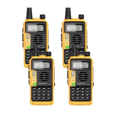 Imagem de Kit 4 Rádios Comunicadores Tri Band Walkie Talkie Portátil - BAOFENG