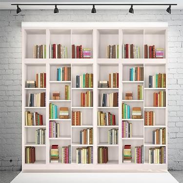 Imagem de AOFOTO Estante de Livro Retrô, BKS-A45, 6x6ft, Vinil, 5 ounces