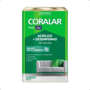 Imagem de Tinta Acrilica Economica Coralar 18L Branco Fosco 