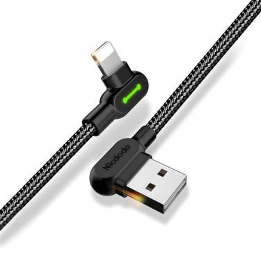 Imagem de Cabo carregador e dados Gamer 90º 3A Lightning 1,2M - Mcdodo