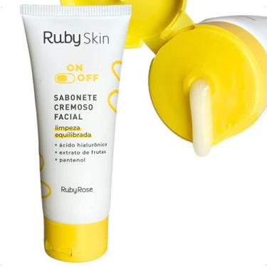 Imagem de Sabonete Cremoso Limpeza Facial 100ml On Off Ruby Rose HB-327, Sabonet
