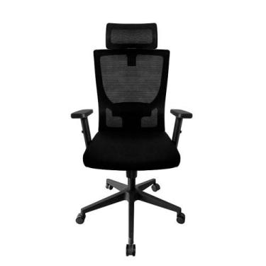 Imagem de Cadeira Rise Mode Office 05, Até 100Kg, Tela Mesh, Preto - RM-CO-05-BK