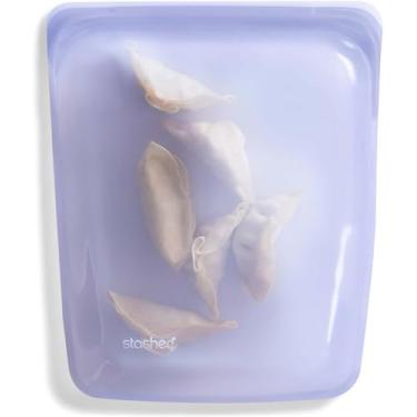 Imagem de Stasher Saco de armazenamento reutilizável de silicone de platina para alimentos, lavanda (1/2 galão) | Reduz plástico de uso único | Cozinhe, armazene, Sous Vide, ou congele | À prova de vazamento, lavável na máquina de lavar louça, ecológica | 1,8 l