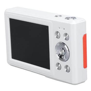 Imagem de Câmera Infantil, Câmera Digital de Viagem 50MP Tela de 2,8 Polegadas 8X Zoom Autofoco 1080P HD para Caminhadas (Branco e Laranja)