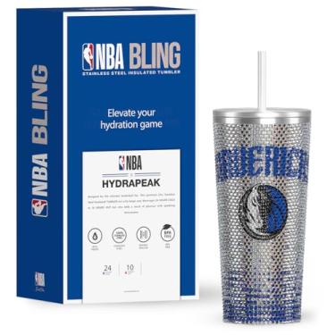 Imagem de Hydrapeak Copo de água de aço inoxidável à prova de vazamento da NBA Dallas Mavericks de 740 ml oficialmente licenciado pelo Dallas Mavericks