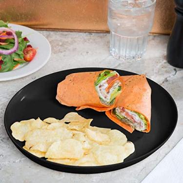 Imagem de G.E.T. Enterprises SZIP002B Placa inclinada de bambu preta de 23,9 cm, preto de bambu (pacote com 12)