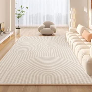 Imagem de Tapete listrado bege minimalista, luxo, enorme, grande, decoração para sala de estar, tapetes confortáveis, fáceis de limpar, cabeceira, quarto, YHT030,2,B,300x400CM