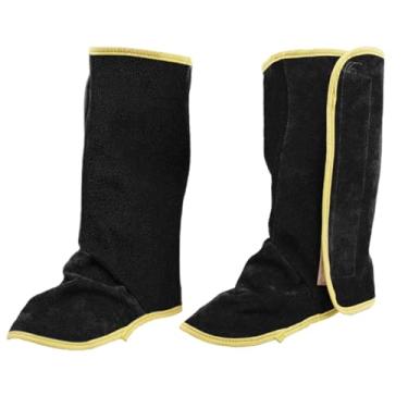 Imagem de Polainas de soldagem para botas, Polainas de soldagem para homens | Polainas de Soldagem,Sapatos de soldagem de couro de vaca cobrem as pernas polainas de soldagem resistentes ao calor e à abrasão par