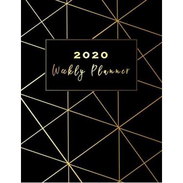 Imagem de Weekly Planner 2020: Black and Gold Design | December 2019, January 2020 - December 2020 | Weekly Planner 2020 large | Monthly Calendar | Personal ... Goal Setting 2020 | Personal Bucket List 2020