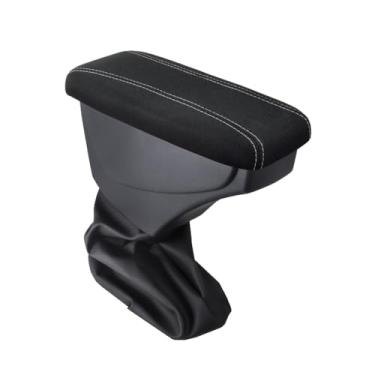 Imagem de Apoio de Braço Compatível com Peugeot 208 2021/... Tecido Preto cost. preta