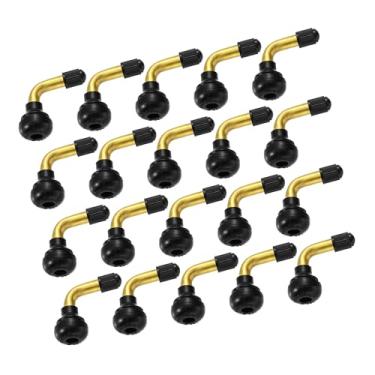 Imagem de A ABSOPRO 20 peças de válvula de pneu automotivo PVR70 haste de válvula dobrada em ângulo de 90 graus na base de borracha para carro, caminhão, motocicleta, scooter, quadriciclo, item de substituição