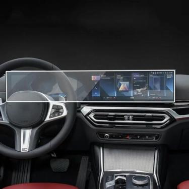 Imagem de EYHOOKE Acessórios para carro Interior TPU filme transparente reajuste tela de navegação película de tela LCD, para BMW G82 G83 M4 2023-2024