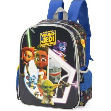 Imagem de Mochila Costas Infantil Menino Star Wars Young Jedi Azul Luxcel-Masculino