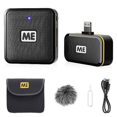 Imagem de Microfone de lapela sem fio para iPhone iPad Phone, certificado MFi, cancelamento de ruído, controle de ganho, transmissão de 59,7 m, microfone de lapela sem fio para podcast, gravação de vídeo, vlog,