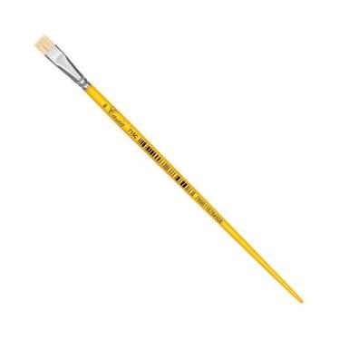 Imagem de Pincel cassia escolar 715c chato cerdas brancas - Pincéis Cassia, 10