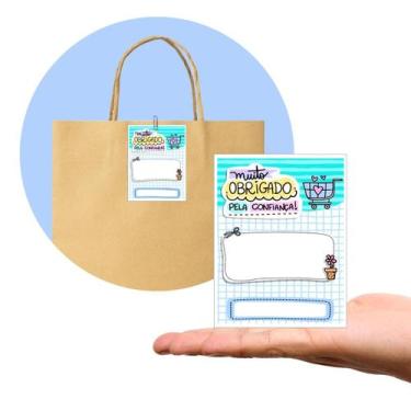Imagem de Tag Cartão de Agradecimento  Pacote com 100 Peças  Tam. 7,5 x 10,5 cm 