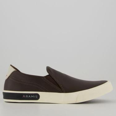 Imagem de Tênis Aramis Stripe Slip On Marrom, 38