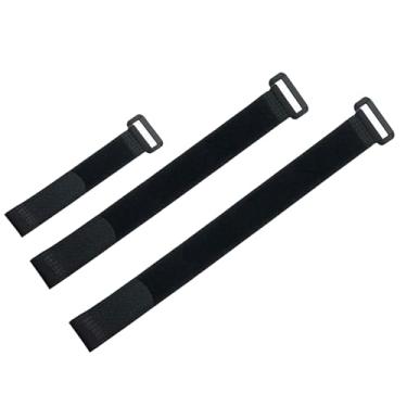 Imagem de RLECS 20 peças de abraçadeiras pretas de 2,5 cm de largura, kit de 2,5 cm de largura, ajustável, multiuso, gancho e laço de corda para armazenamento, modelo de ioga, drone de carga, fita adesiva para