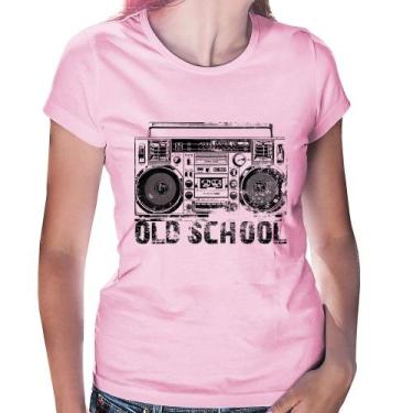 Imagem de Baby Look Old School Boombox - Foca na Moda, Rosa bebê, G