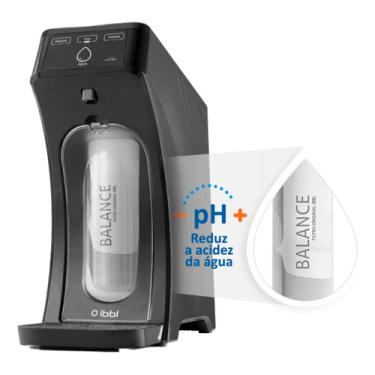Imagem de Purificador De Água Gelada Fria E Natural Eletrônico Ibbl E-due Painel Touch Grafite Bivolt E-due Touch