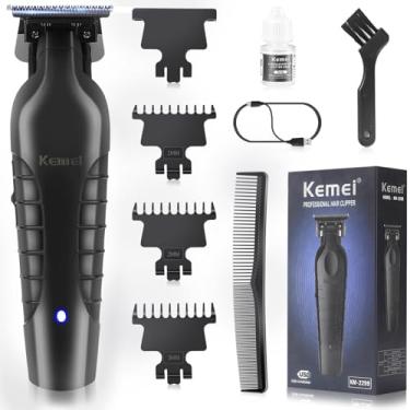 Imagem de KEMEI 2299 Aparadores de cabelo sem fio para homens, kit profissional de corte de cabelo sem lacunas e barbeiro, presentes ideais para homens
