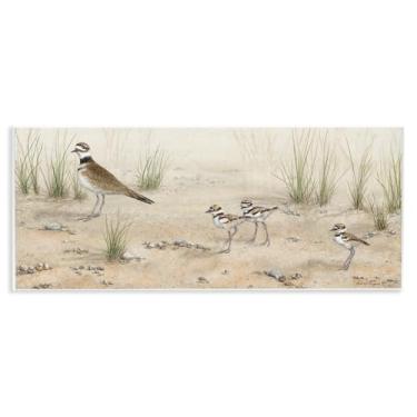 Imagem de Stupell Industries Kildeer Birds Stepping Wall Plaque Art Design por Valerie Rogers, 17 x 7