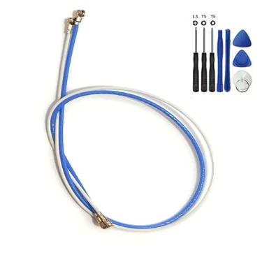 Imagem de 2 peças/conjunto de antena cabo coaxial cabo flexível peça de reparo para Samsung Galaxy A52 4G A525 5G A526 azul + branco