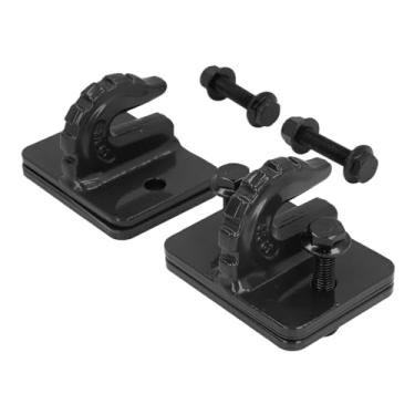 Imagem de Gancho Caçamba do Trator, Gancho Garra Caçamba do Trator Conjunto de Liga de Aço Resistência à Ferrugem 2 Conjunto Grau 70 3/8in para Utv (Preto)