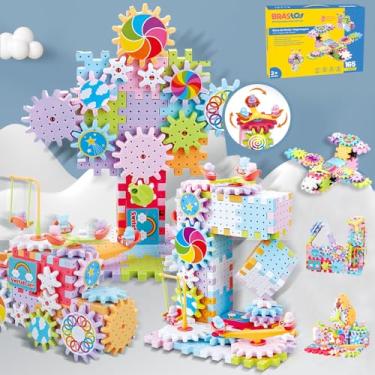 Imagem de Brastoy Blocos de Construção Engrenagens STEM Brinquedo Intertravado Com Giro Motorizado 165 Peças