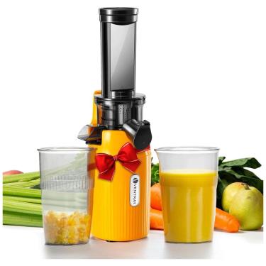 Imagem de Centrifuga de Frutas com Baixa Velocidade de 60 RPM e Fácil de Limpar, 110V 100W, Ventray, Amarelo