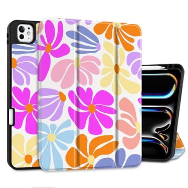 Imagem de DONGKE Capa para iPad Pro 33.0 cm M4 2024 - [Suporte de lápis integrado suporta Pencil Pro e Pencil USB-C] Capa traseira ultrafina de TPU macio com suporte de três dobras, suporta despertar/hibernar