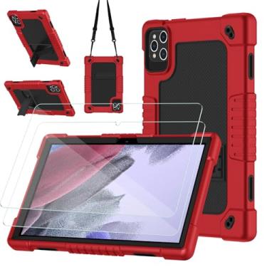 Imagem de FIEWESEY Capa para tablet MEIZE D115 com 2 peças protetoras de tela, capa resistente à prova de choque infantil com alça de ombro para tablet KADYBE D115/Qukenk 10,1 polegadas/DOMATON D105/kimlok 10,1