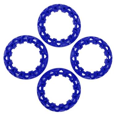 Imagem de 4pcs ATV Wheel Hub Acabamento, Tampa de Aro de Plástico Anti-scratch para Pneus GO Kart de 7 Polegadas (Azul)
