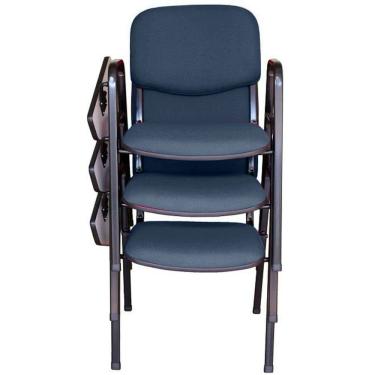 Imagem de 03 Cadeiras Escolar Universitária Linha Hotel Auditório Azul