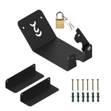 Imagem de Suporte horizontal para bicicleta com sistema antifurto preto - Kopek