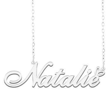 Imagem de A168A Colar de nome personalizado personalizado personalizado colar de nome banhado para mãe filha amizade feminino dia dos namorados aniversário de Natal ano novo, Metal, Sem pedras preciosas