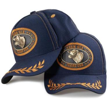 Imagem de Boné Country Premium Cavalo Rodeio Barretos Aplique Metal Ajustável - 