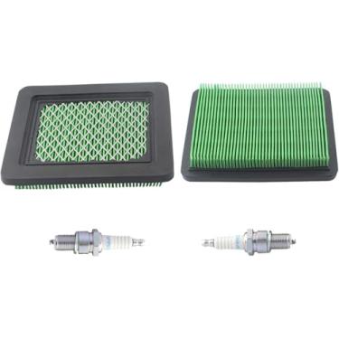 Imagem de Filtro de ar 17211-ZS9-A02 com vela de ignição BPR5ES compatível com geradores de modelo EB2500C EB3000C EM3000C EU3000is (pacote com 2)