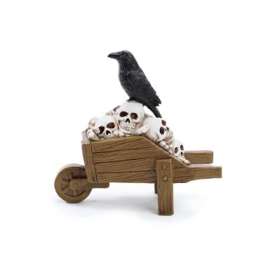 Imagem de Escultura de resina carriola assombrada halloween