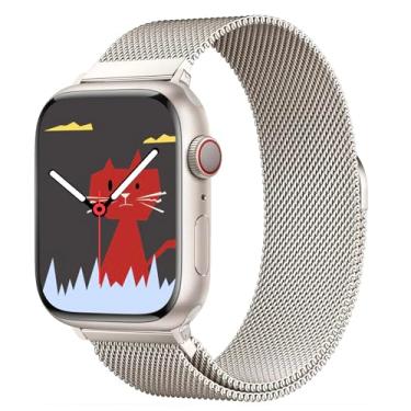 Imagem de Yaber Pulseira de aço inoxidável milanesa compatível com Apple Watch séries 10, 9, 8, 7, 6, 5, 4, 3, 2 e 1, Ultra, SE, feminino e masculino