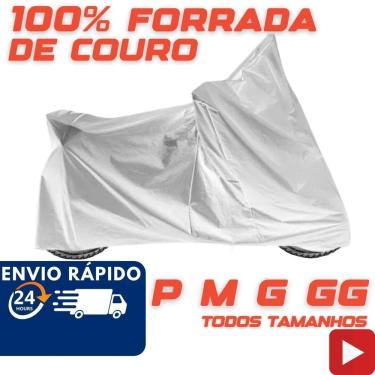 Imagem de Capa Couro Moto Forrada Impermeável Branco Cb 500X Cbr 650F